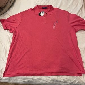 Polo Ralph Lauren Coral Soft Cotton Polo Shirt - Big & Tall Size 4XL